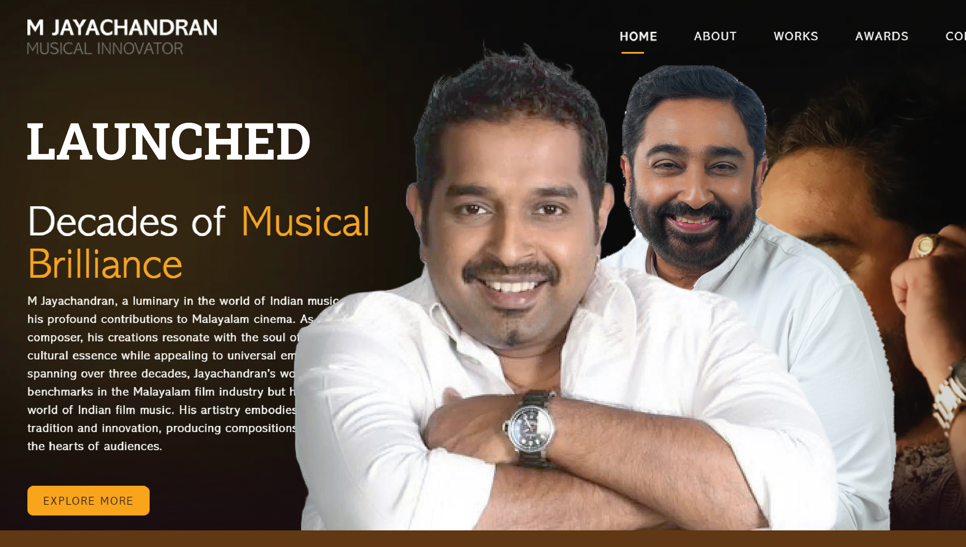 Indian music legend Shankar Mahadevan launched official website of music maestro M Jayachandran curated by Timesworld