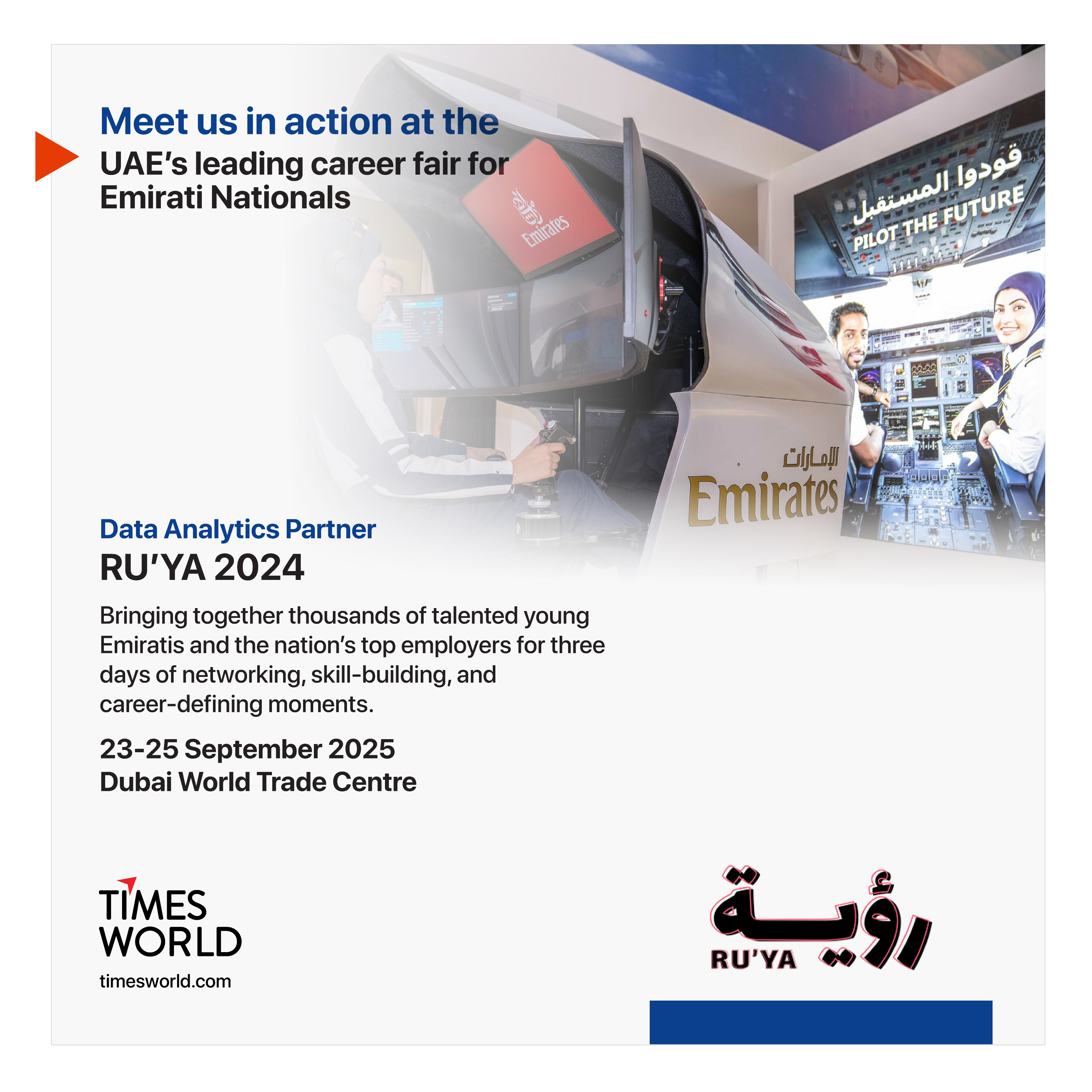 Timesworld partners with Ru’ya, Careers UAE 2025 as Data Analytics and ...